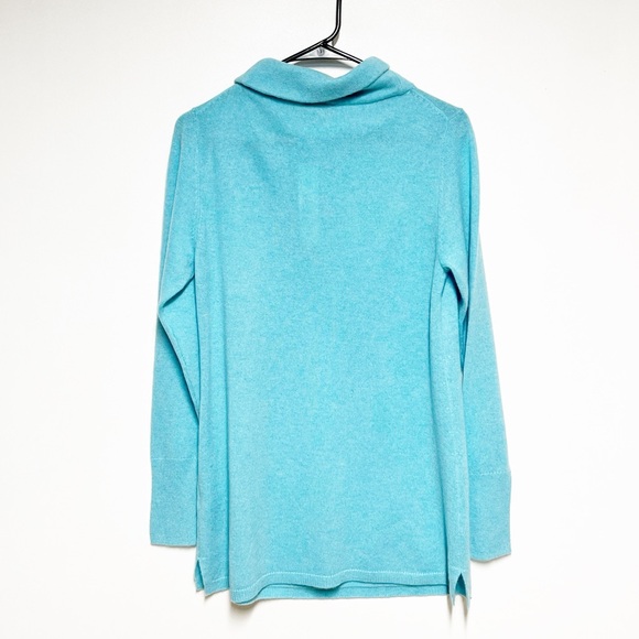NWT Talbots Luxury Cashmere Sabrina Aqua Blue Sweater Sz S - Picture 3 of 8